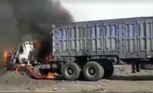 Ачааны машины зүтгүүр шатаж, нэг иргэн нас баржээ